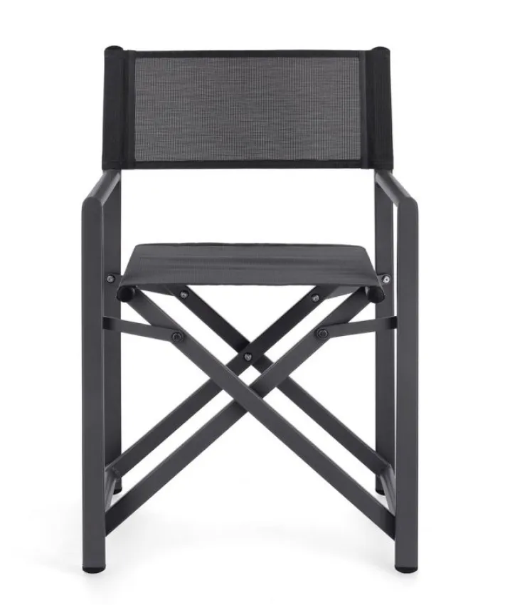 Bizzotto Sedie>SEDIA REGISTA IN ALLUMINIO GRIGIO SCURO - TAYLOR