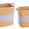 Bizzotto Ceste Decorative>SET2 CESTA FLOW 2M RETT NATURALE-GRIGIO
