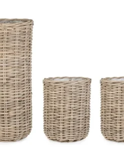 Bizzotto Ceste Decorative>SET3 CESTA JEFRI OV GRIGIO