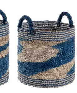 Bizzotto Ceste Decorative>SET3 CESTA 2M ACHAL TO NAT-BLU