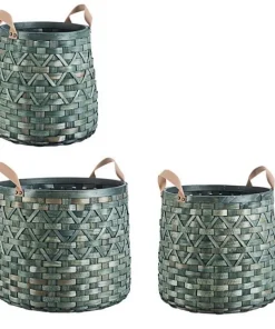 Bizzotto Ceste Decorative>SET3 CESTA 2M LISETTE TO VERDE