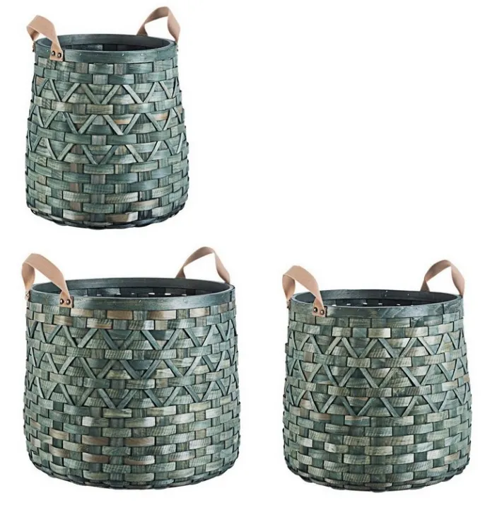 Bizzotto Ceste Decorative>SET3 CESTA 2M LISETTE TO VERDE