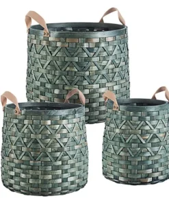 Bizzotto Ceste Decorative>SET3 CESTA 2M LISETTE TO VERDE