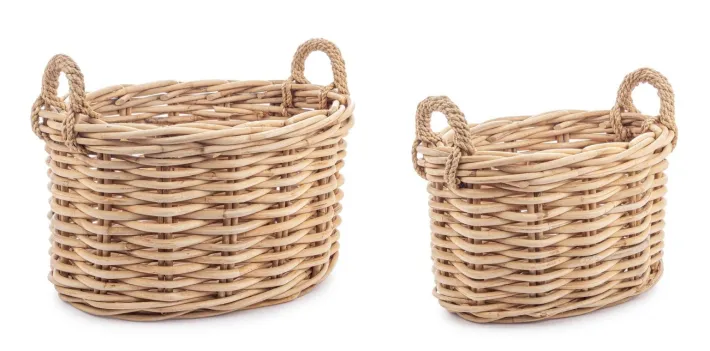 Bizzotto Ceste Decorative>SET2 CESTA 2M MALANG OV NATURALE
