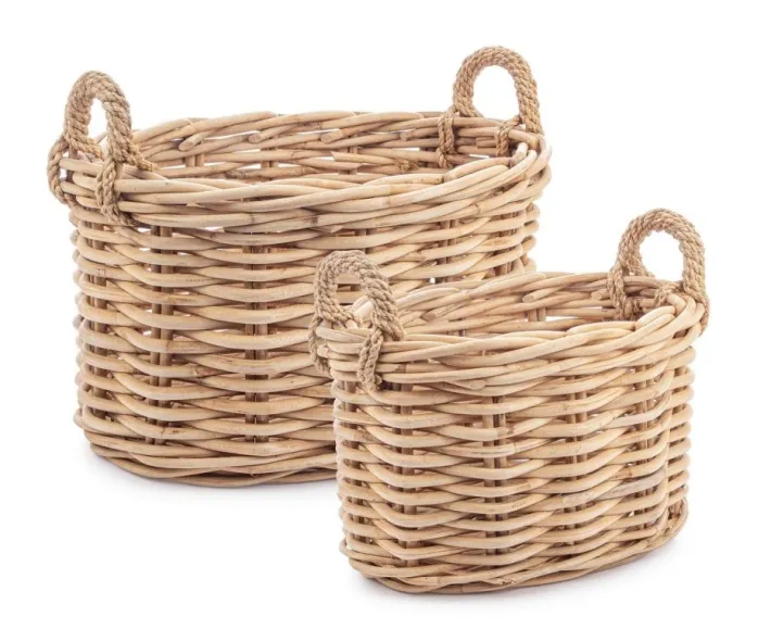 Bizzotto Ceste Decorative>SET2 CESTA 2M MALANG OV NATURALE
