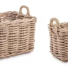 Bizzotto Ceste Decorative>SET2 CESTA 2M MALANG RETT GRIGIO