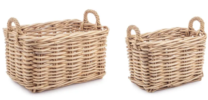 Bizzotto Ceste Decorative>SET2 CESTA 2M MALANG RETT NATURALE