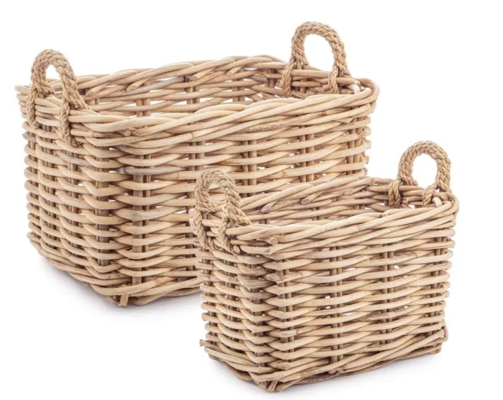 Bizzotto Ceste Decorative>SET2 CESTA 2M MALANG RETT NATURALE