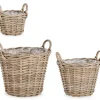 Bizzotto Ceste Decorative>SET3 CESTA 2M RANDY SVAS GRIGIO