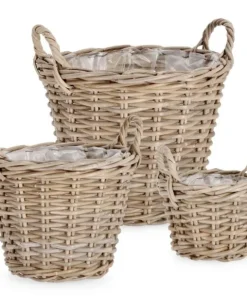 Bizzotto Ceste Decorative>SET3 CESTA 2M RANDY SVAS GRIGIO