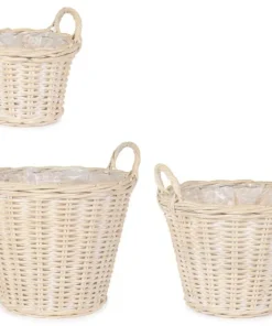 Bizzotto Ceste Decorative>SET3 CESTA 2M RANDY SVAS SBIANCATO