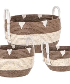Bizzotto Ceste Decorative>SET3 CESTA 2M THELMA MARRONE BOMB