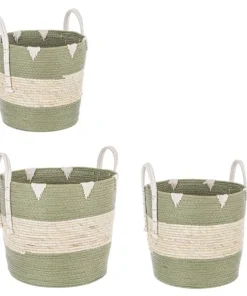 Bizzotto Ceste Decorative>SET3 CESTA 2M THELMA VERDE SVAS