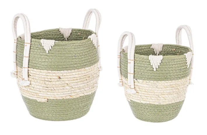 Bizzotto Ceste Decorative>SET2 CESTA 2M THELMA VERDE TO