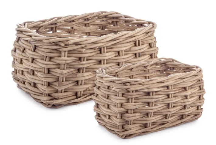 Bizzotto Ceste Decorative>SET2 CESTA MALANG GRIGIO