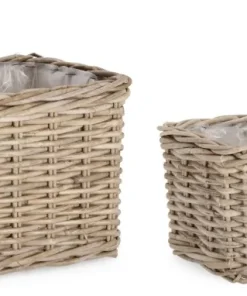 Bizzotto Ceste Decorative>SET2 CESTA RANDY QU GRIGIO