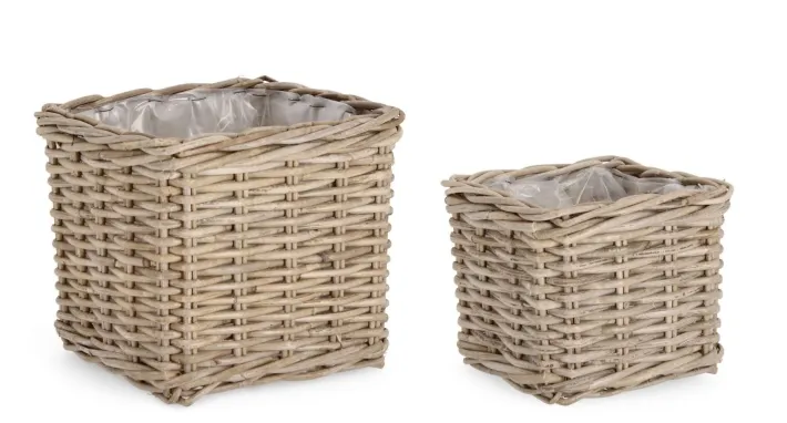 Bizzotto Ceste Decorative>SET2 CESTA RANDY QU GRIGIO