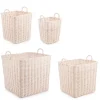 Bizzotto Ceste Decorative>SET4 CESTO 2M NARRA QU SBIANCATO