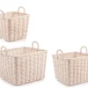 Bizzotto Ceste Decorative>SET3 CESTO 2M NARRA QU SBIANCATO