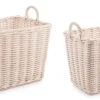 Bizzotto Ceste Decorative>SET2 CESTO 2M NARRA SBIANCATO S