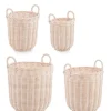 Bizzotto Ceste Decorative>SET4 CESTO 2M NARRA TO SBIANCATO