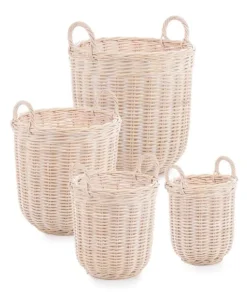 Bizzotto Ceste Decorative>SET4 CESTO 2M NARRA TO SBIANCATO