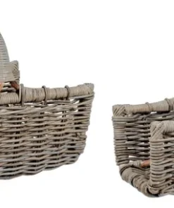 Bizzotto Ceste Decorative>SET2 CESTO P.LEGNA NARRA