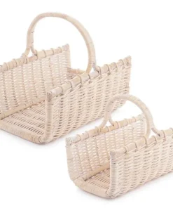 Bizzotto Ceste Decorative>SET2 CESTO P.LEGNA NARRA SBIANCATO