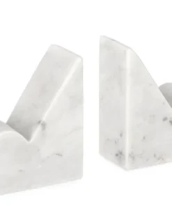 Bizzotto Oggettistica>SET2 DECORAZIONE KANDY MARMO BIANCO H12