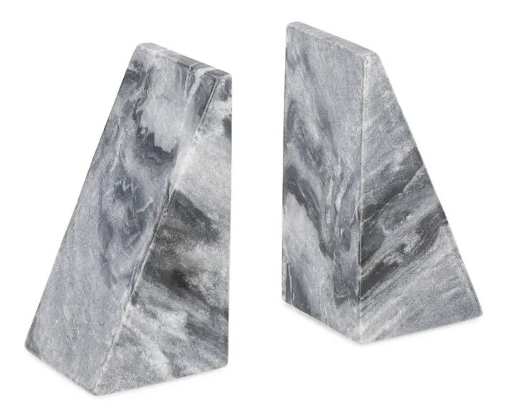 Bizzotto Oggettistica>SET2 DECORAZIONE KANDY MARMO GRIGIO H15