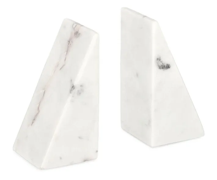 Bizzotto Oggettistica>SET2 DECORAZIONE KANDY MARMO BIANCO H15