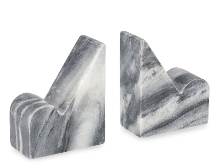Bizzotto Oggettistica>SET2 DECORAZIONE KANDY MARMO GRIGIO H12