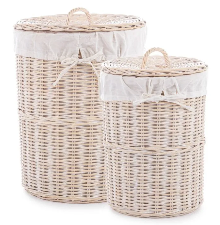 Bizzotto Ceste Decorative>SET2 P.BIANCHERIA NARRA SBIANCATO