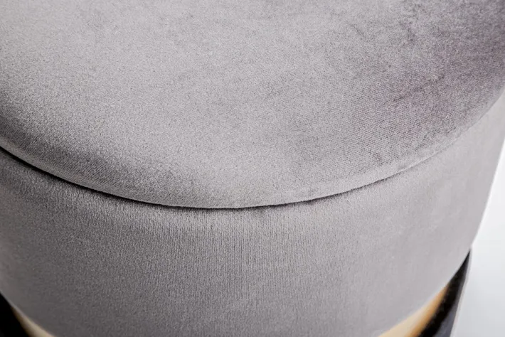 Bizzotto Pouf>SET2 POUF CONTENITORE GRIGIO NERO - POLINA