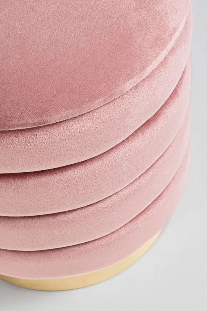 Bizzotto Pouf>SET2 POUF CONTENITORE IN LEGNO ROSA ANTICO - DARINA