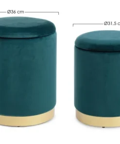 Bizzotto Pouf>SET2 POUF CONTENITORE NAVYUS - POLINA
