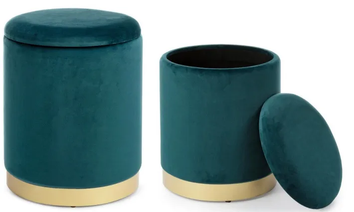 Bizzotto Pouf>SET2 POUF CONTENITORE NAVYUS - POLINA