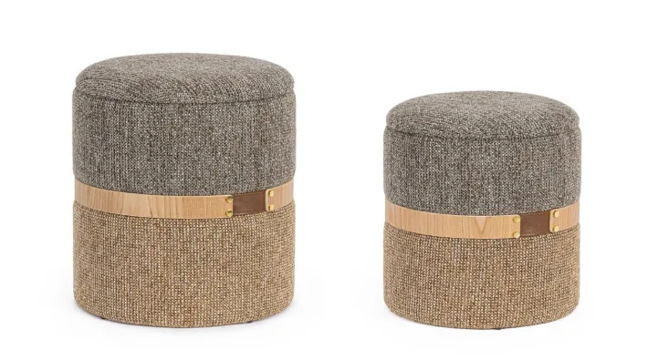 Bizzotto Pouf>SET2 POUF CONTENITORE TANYA SAVANA