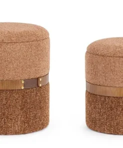 Bizzotto Pouf>SET2 POUF CONTENITORE TANYA GINGER