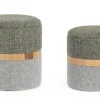Bizzotto Pouf>SET2 POUF CONTENITORE TANYA FOG