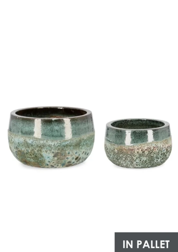 Bizzotto Vasi E Coprivasi>SET2 P.VASO DUYEN CIOTOLA VERDE GIADA