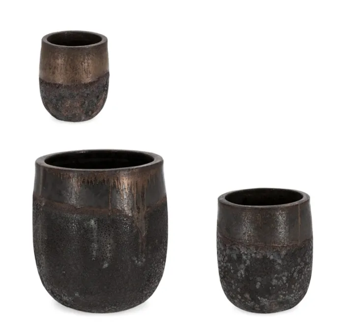 Bizzotto Vasi E Coprivasi>SET3 P.VASO DUYEN TONDO ALTO RUSTY