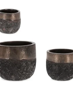 Bizzotto Vasi E Coprivasi>SET3 P.VASO DUYEN TONDO BASSO RUSTY