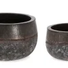 Bizzotto Vasi E Coprivasi>SET2 P.VASO DUYEN TONDO BASSO RUSTY