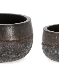 Bizzotto Vasi E Coprivasi>SET2 P.VASO DUYEN TONDO BASSO RUSTY