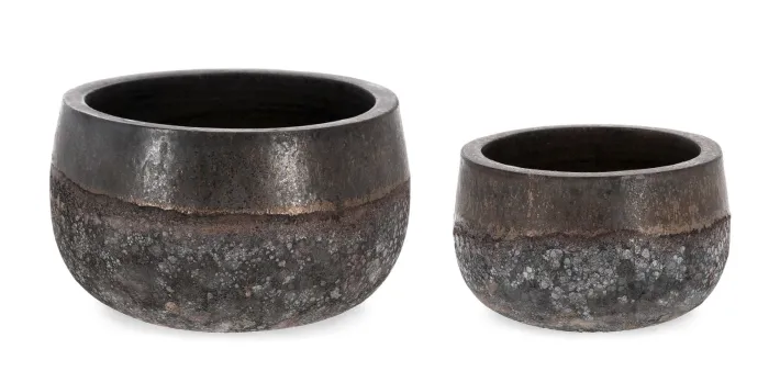 Bizzotto Vasi E Coprivasi>SET2 P.VASO DUYEN TONDO BASSO RUSTY