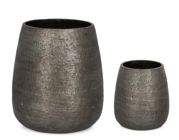 Bizzotto Vasi E Coprivasi>SET2 P.VASO EMEI ALTO GRIGIO