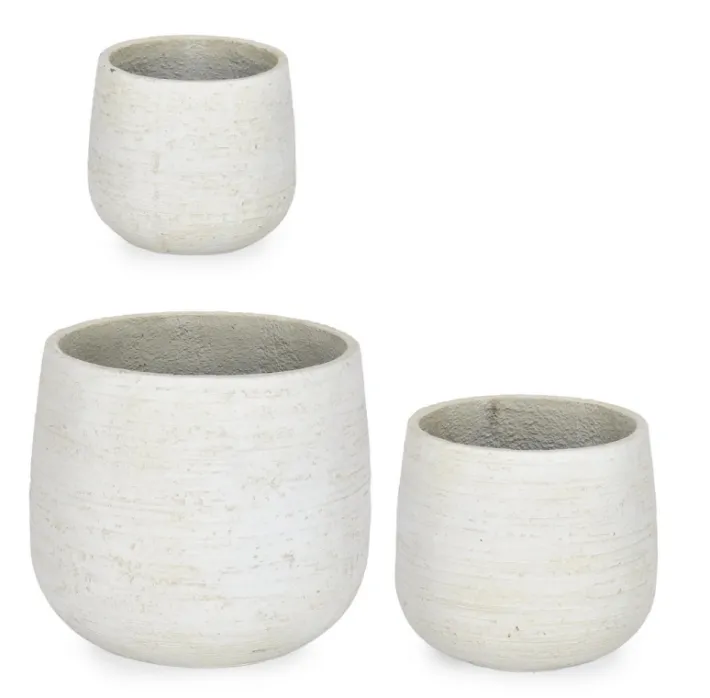 Bizzotto Vasi E Coprivasi>SET3 P.VASO EMEI BASSO BEIGE