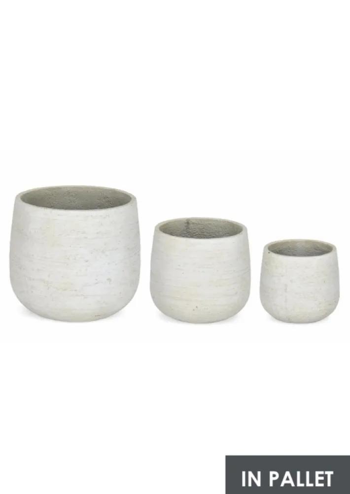 Bizzotto Vasi E Coprivasi>SET3 P.VASO EMEI BASSO BEIGE
