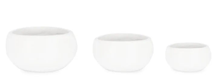 Bizzotto Vasi E Coprivasi>SET3 P.VASO HOIAN CIOTOLA BIANCO